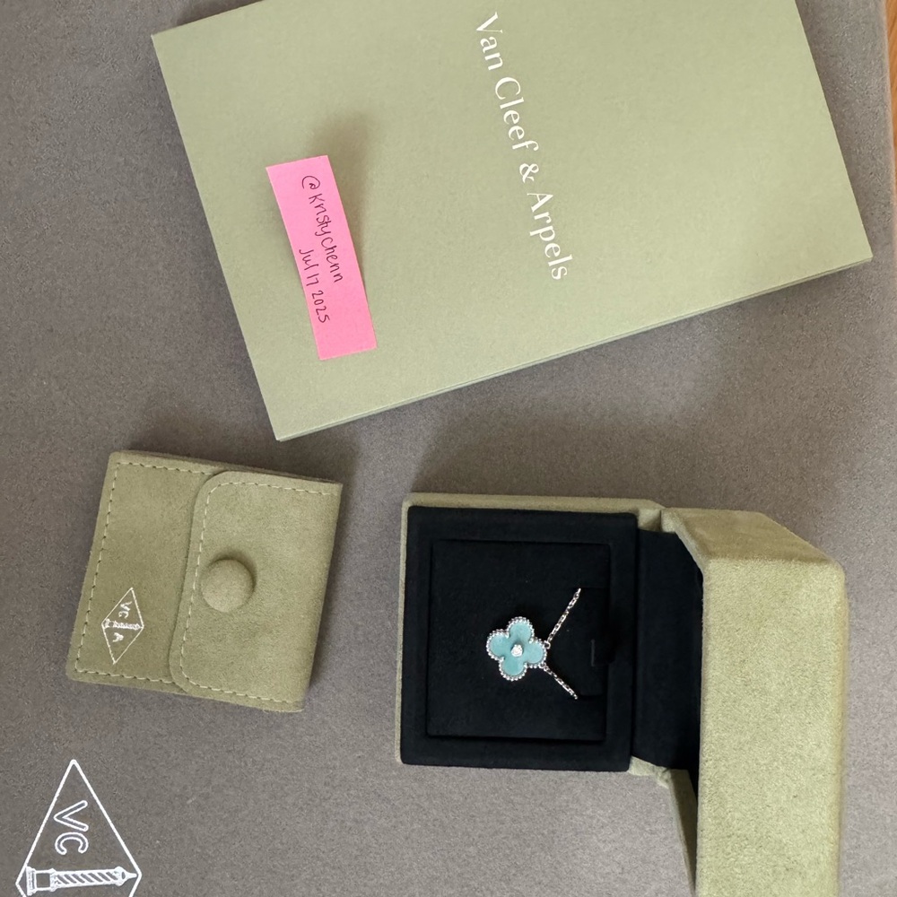 Van Cleef & Arpels Green and Silver Necklace